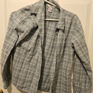 Plaid Button-Up Shirt